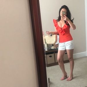 Bright orange top